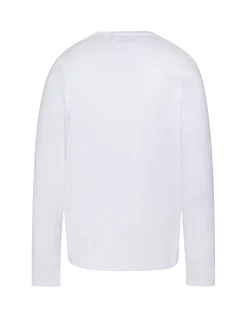 T-shirt manches longues blanc brodé enfant - BLANC