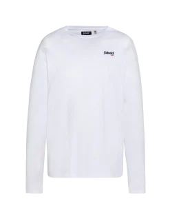 T-shirt manches longues blanc brodé enfant - BLANC