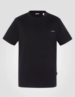 T-shirt noir effet flammé - NOIR