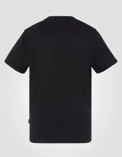 T-shirt noir effet flammé - NOIR