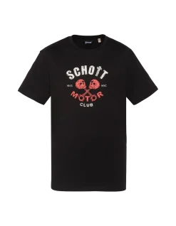 T-shirt noir imprimé Schott Motor Club - NOIR