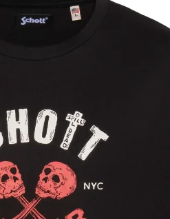 T-shirt noir imprimé Schott Motor Club - NOIR