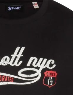 T-shirt noir imprimé Schott NYC® vintage - NOIR