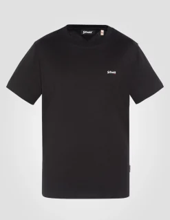 T-shirt noir à manches courtes - NOIR