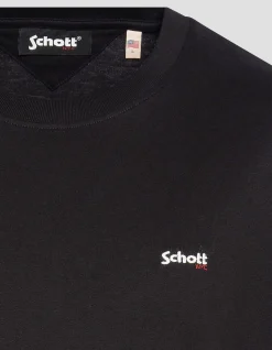 T-shirt noir à manches courtes - NOIR