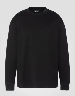 T-shirt noir à manches longues - NOIR