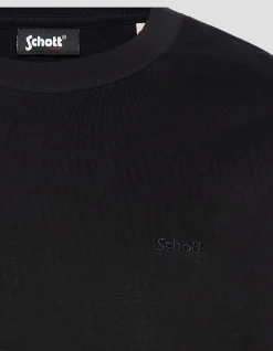 T-shirt noir à manches longues - NOIR