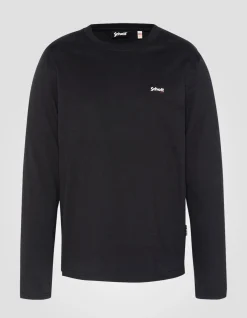 T-shirt noir à manches longues - NOIR