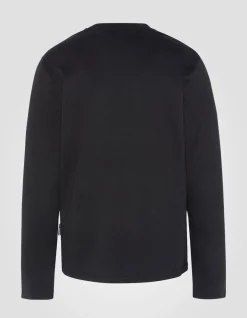 T-shirt noir à manches longues - NOIR