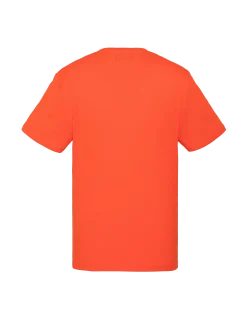 T-shirt orange imprimé logo moto vintage - ORANGE