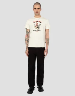 T-shirt pin-up bikers blanc - BLANC CASSÉ