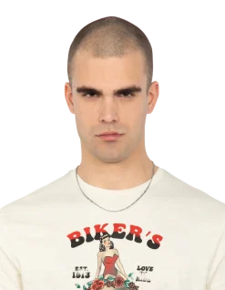 T-shirt pin-up bikers blanc - BLANC CASSÉ
