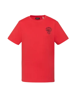 T-shirt rouge imprimé Custom Biker - ROUGE