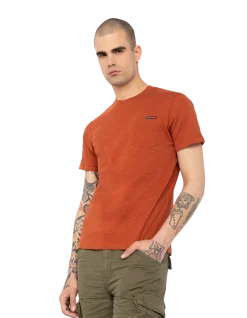 T-shirt rouille effet flammé - ROUILLE