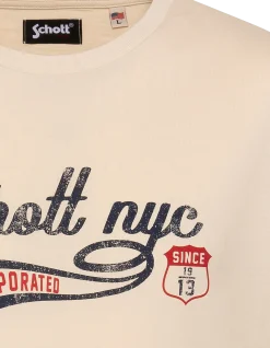 T-shirt sable imprimé Schott NYC® vintage - SABLE