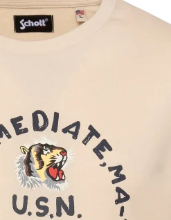 T-shirt sable imprimé U.S.N. - SABLE