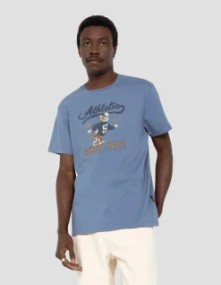 T-shirt university cartoon bleu acier - BLEU ACIER