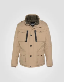 Veste army beige clair multipoches, plastron amovible - BEIGE CLAIR