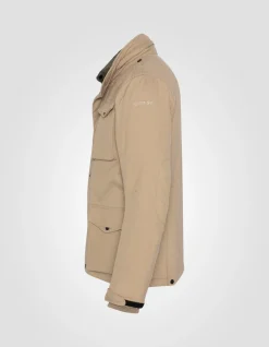Veste army beige clair multipoches, plastron amovible - BEIGE CLAIR