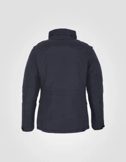 Veste army bleu marine multipoches, plastron amovible, grande taille - MARINE