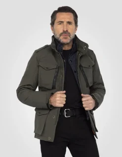 Veste army kaki multipoches, plastron amovible - KAKI