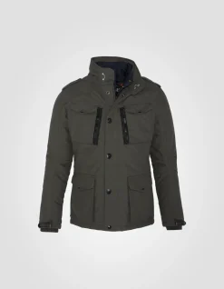 Veste army kaki multipoches, plastron amovible, grande taille - KAKI