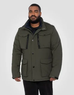 Veste army kaki multipoches, plastron amovible, grande taille - KAKI