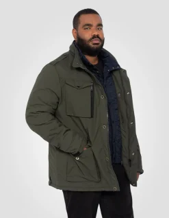 Veste army kaki multipoches, plastron amovible, grande taille - KAKI