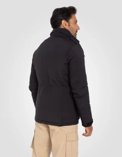 Veste army noire multipoches, plastron amovible - NOIR