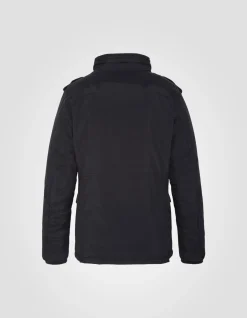 Veste army noire multipoches, plastron amovible, grande taille - NOIR