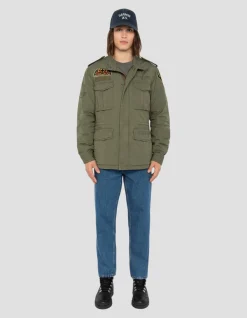 Veste de combat kaki badgée - KAKI