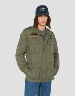 Veste de combat kaki badgée - KAKI