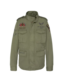 Veste de combat kaki badgée - KAKI