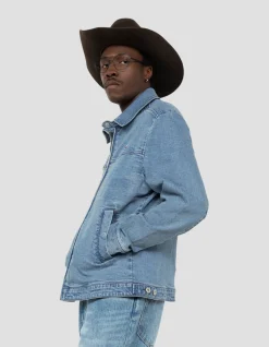 Veste en jean worker bleu - BLEU MINÉRAL