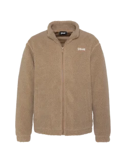 Veste sherpa zippée beige - BEIGE