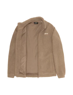 Veste sherpa zippée beige - BEIGE