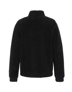 Veste sherpa zippée noire - NOIR