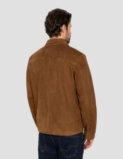 Veste western rouille, chèvre velours - ROUILLE