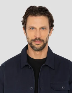 Veste worker canvas bleu marine - MARINE