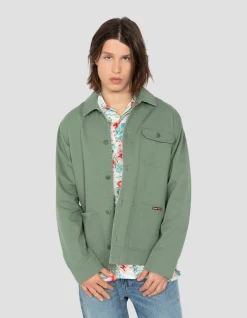Veste worker canvas verte - VERT FUMÉ