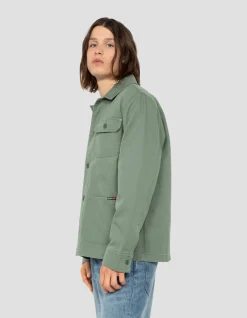 Veste worker canvas verte - VERT FUMÉ